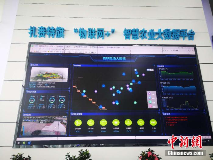 圖為科技服務中心的大數據展示平臺。 郎朗 攝 點擊進入下一頁